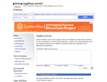Tablet Screenshot of ingilizceceviri.org